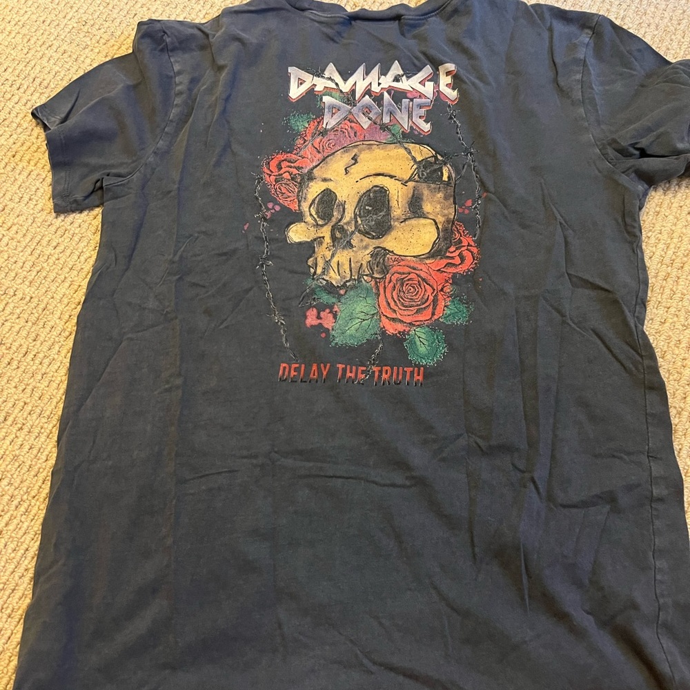 Grey rock a roll t-shirt